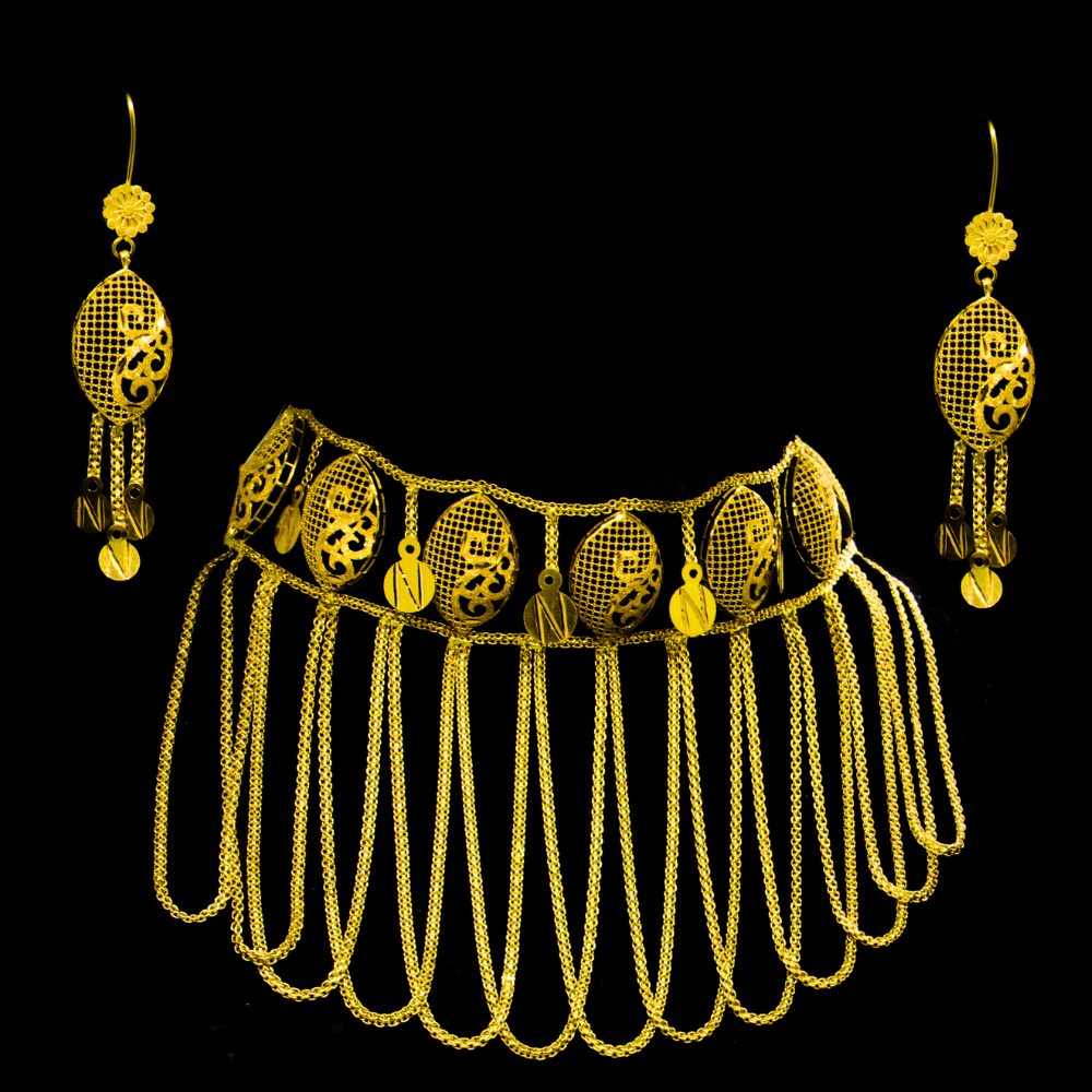 21K Gold Necklace Set